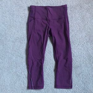 Purple Lululemon Leggings with Mesh Design